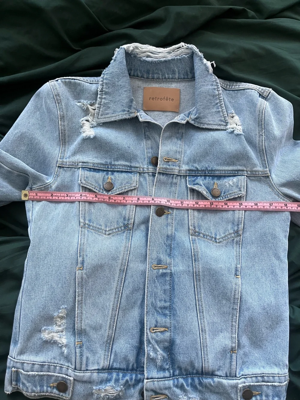 Retrofete Karina Light Blue Denim Jacket size Small